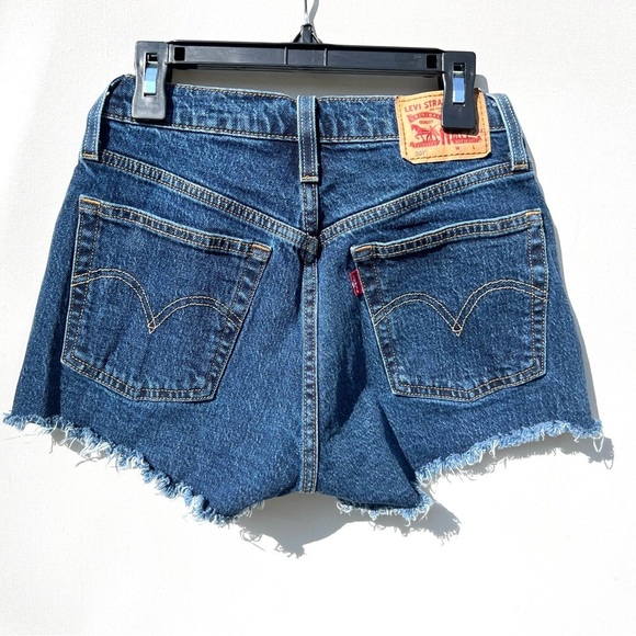 Levi’s 501 cutoff button fly jean shorts 25 denim high rise Salsa Shaker - Picture 3 of 10